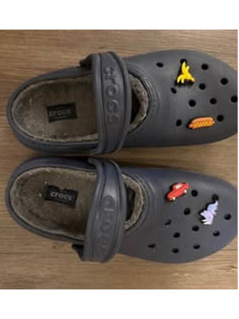 Crocs Classic Lined Clogs with 4 Jibbitz Charms- Navy Blue
